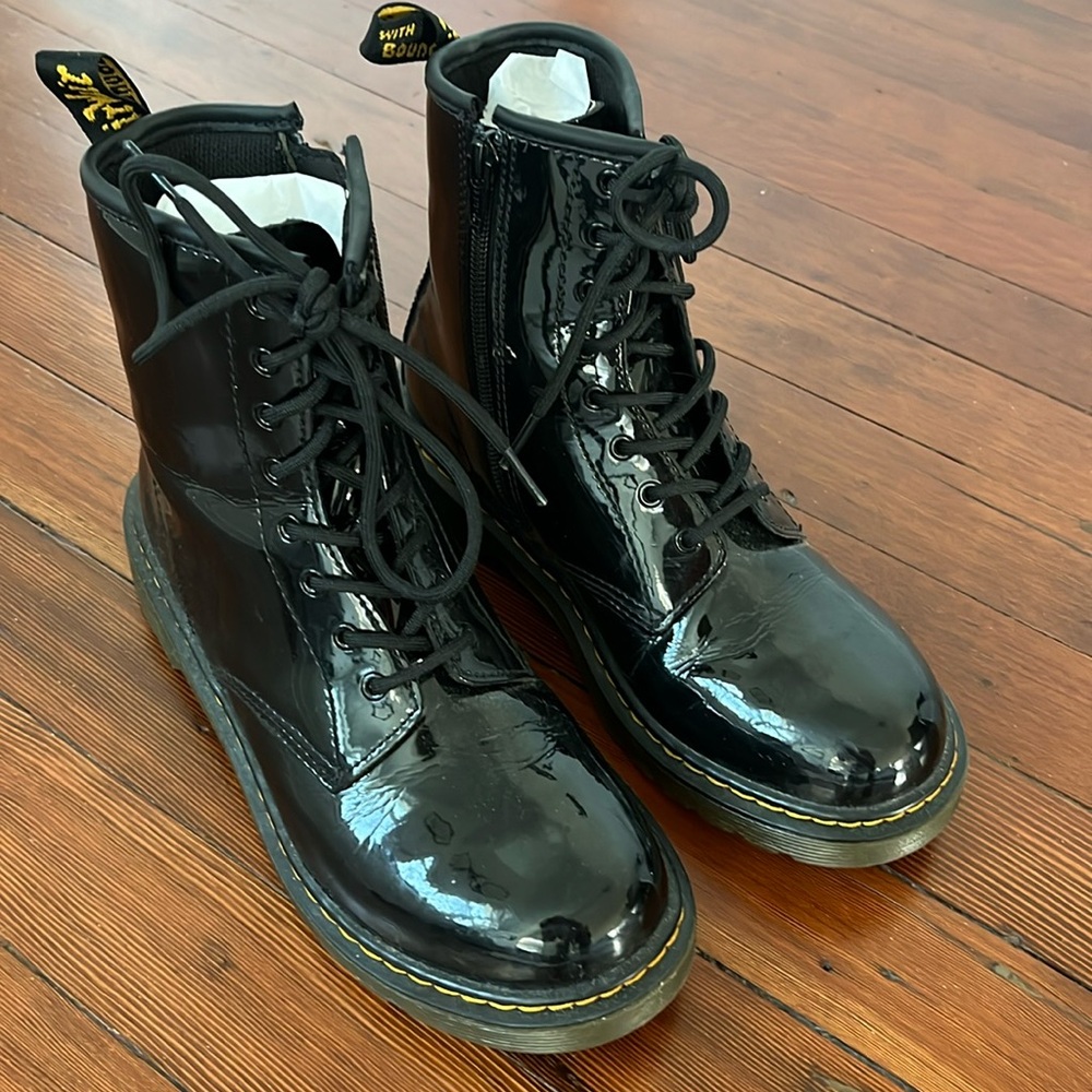 Dr. Martens 1460 Kids Boot Black Patent Leather UK 4 EU 37 US Boys 5 US Girls 6